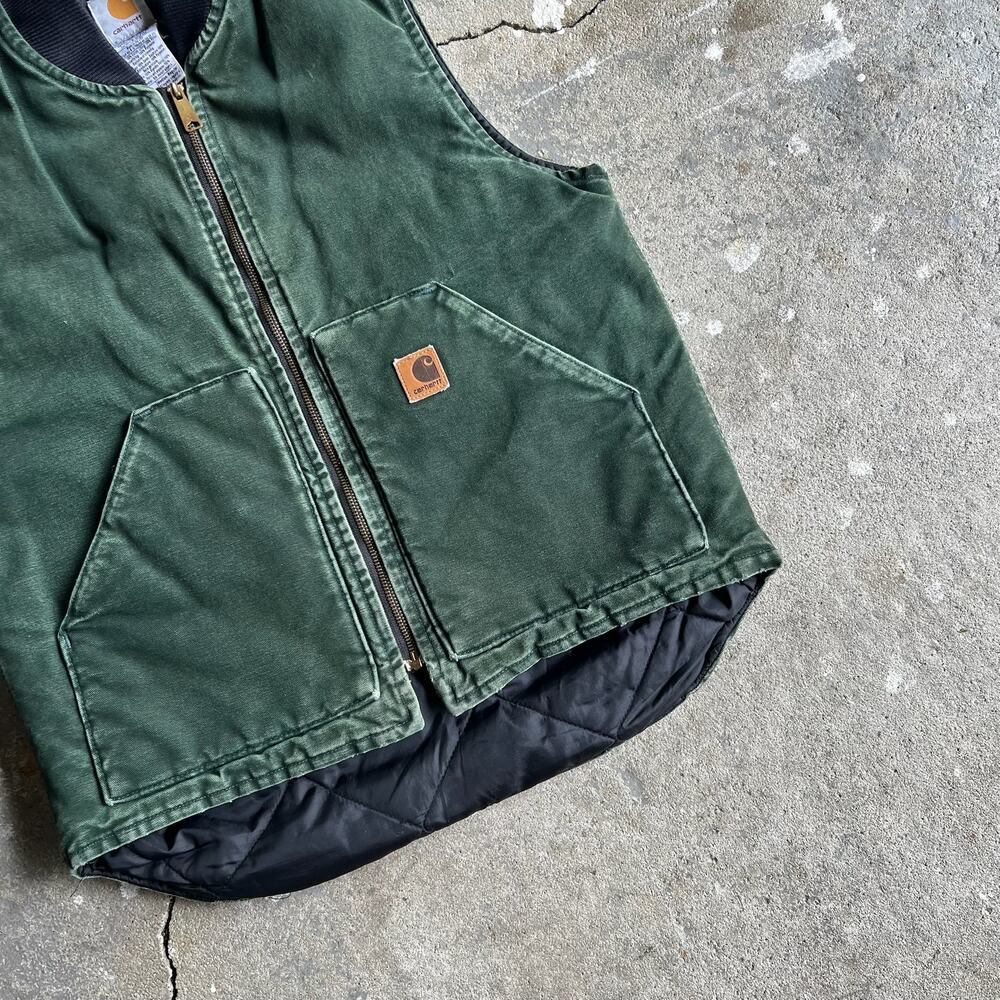 Carhartt V02 SPC green work wear vest - Picture 3 of 7